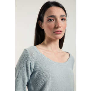 Rifò – Circular Fashion Made in Italy Recycelter Pullover für Frauen aus Denim-Baumwolle Grazia