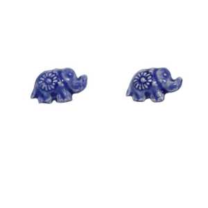 Schönes aus Indochina Schmuck Ohrstecker Elefant Keramik