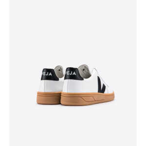 Veja Sneaker Damen – V-12 Leather – Extra White Black Natural Sole