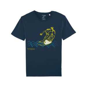 YTWOO Herren T-Shirt mit Wellenreiter, Surfer Bio Shirt