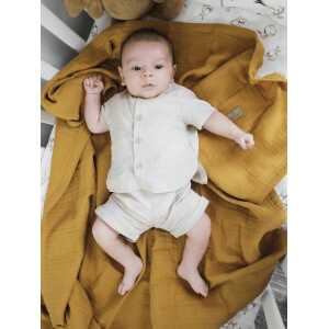 bistyle Babydecke Musselin-Decke 4 lagig 120×120, Weiche & Atmungsaktive Decke für Babys