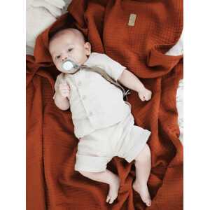 bistyle Babydecke Musselin-Decke 4 lagig 120×120, Weiche & Atmungsaktive Decke für Babys
