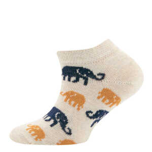 ewers Kinder und Damen Sneaker Socken Elefant Bio-Baumwolle