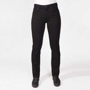 fairjeans schwarze Basic-Jeans STRAIGHT BLACK, gerades Bein, mittelhoher Bund, Biobaumwolle