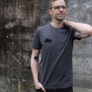 ilovemixtapes Rain T-Shirt aus Bio-Baumwolle Dunkelgrau