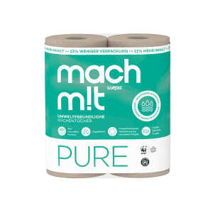 mach m!t PURE Küchenrolle 3-lagig – aus recyceltem Karton – Made in Germany