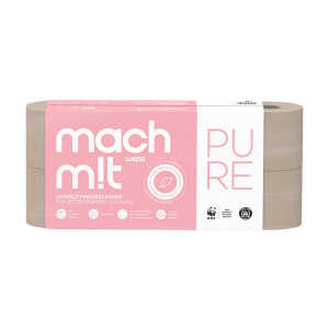 mach m!t PURE Toilettenpapier 4-lagig – 100% Recyclingpapier – Made in Germany