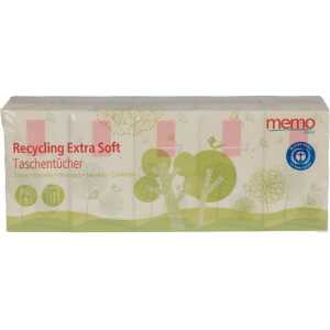 memo Taschentücher Recycling Extra Soft 15x15x10, 4-lagig
