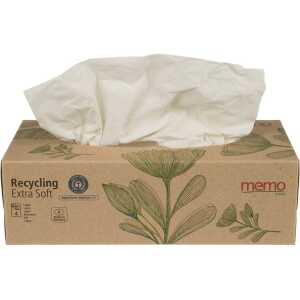 memo Taschentücher “Recycling Extra Soft” in praktischer Box