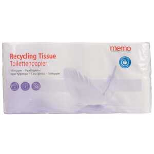 memo Toilettenpapier “Recycling Tissue” 4-lagig, 8 Rollen