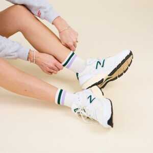 popeia Ankle 6er-Set (The Tennis): Weiße Socken aus Bio-Baumwolle
