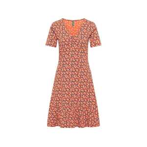 tranquillo Bio-Damen-Midi-Kleid mit V-Ausschnitt, songbird, Gr. XS