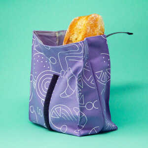 umtüten Lunchbag / Snackbeutel abstrakt / Inlay plastikfrei & hält natürlich frisch