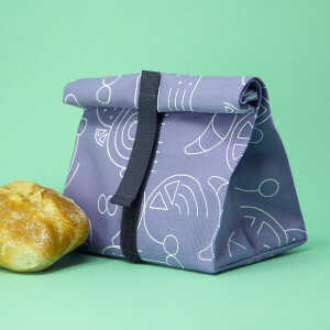 umtüten Lunchbag / Snackbeutel abstrakt / Inlay plastikfrei & hält natürlich frisch
