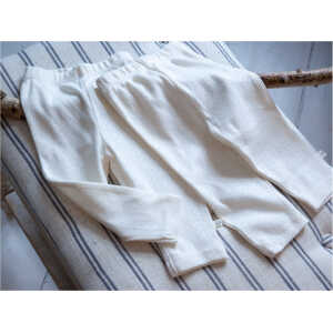 Baby und Kinder Leggings Bio-Baumwolle 2er Set off white Gr. 50/56