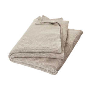 Babydecke Bio-Baumwolle Strick-Qualität beige-melange Maße 80 x 95 cm