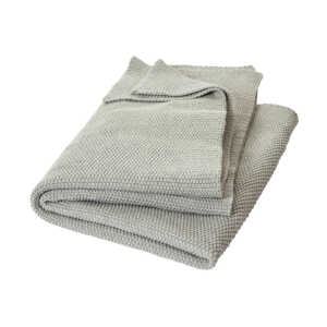 Babydecke Bio-Baumwolle Strick-Qualität grey-melange Maße 80 x 95 cm