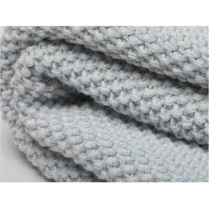 Babydecke Bio-Baumwolle Strick Qualität sky blue natur Maße 80 x 95 cm