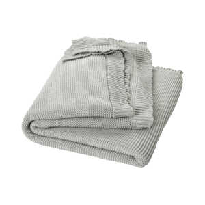 Babydecke Bio-Baumwolle Wellenkante grey-melange Maße 80 x 100 cm