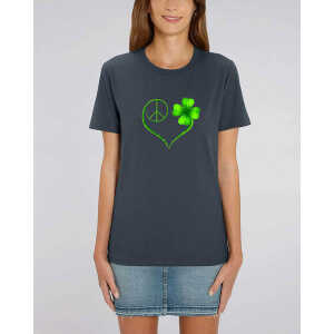 DüsselGreen “Heart of Peace” Print T-Shirt aus Bio Baumwolle