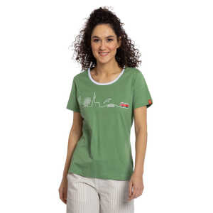 Elkline Damen T-Shirt Little Things mit VW T1 Bulli Print auf der Brust aus reiner Bio-Baumwolle