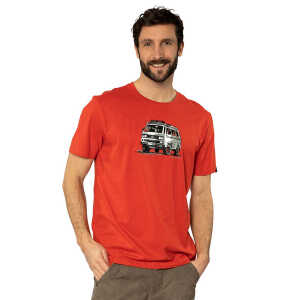 Elkline Herren T-Shirt Gassenhauer mit kultigen VW Bulli Print auf der Brust