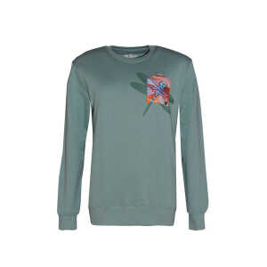 FÄDD Damen Sweatshirt Pullover aus Bio-Baumwolle “Drachenfliege BT” Grün