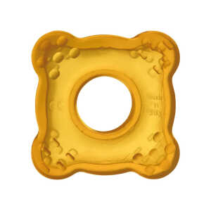 Goldi Beißring zum Kühlen aus Naturkautschuk Maße 6 cm x 6 cm
