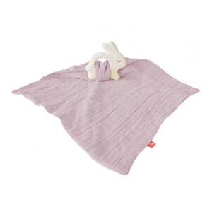 Greifling Hase mit Schmusetuch aus Bio-Baumwolle rose Maße Tuch 31 x 31 cm