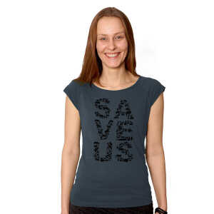 HANDGEDRUCKT “Save us” Bamboo Frauen T-Shirt