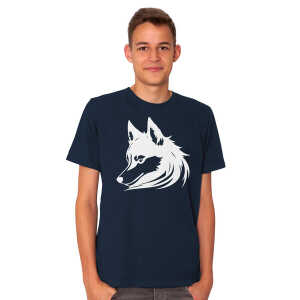 HANDGEDRUCKT “Wolf” Männer T-Shirt von EarthPositive