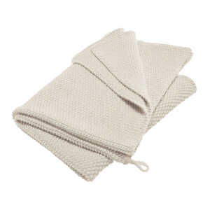 Handtuch Bio-Baumwolle Perl-Strick-Qualität natural-melange Maße 50 x 70 cm