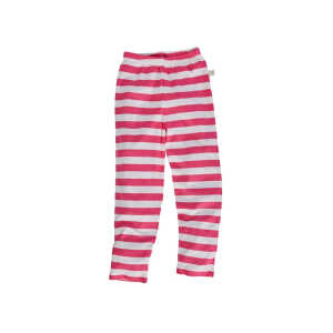 Kinder Leggings Bio-Baumwolle pink-off white Gr.86/92