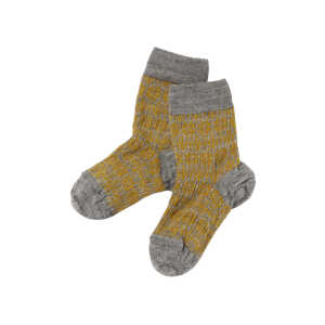 Kinder Socken Bio Schurwolle “Stern” grau nugget Gr. 19-20