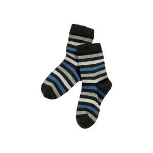 Kinder Socken schwarz-geringelt Gr.7-8