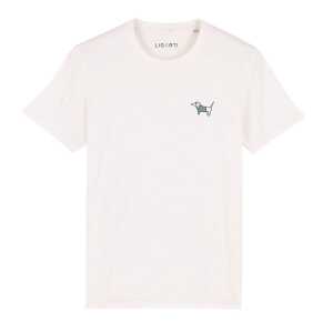LIGARTI T-shirt – Dackel – cremeweiß