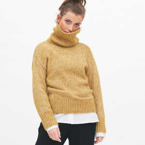 LIVING CRAFTS – Damen Pullover – Gelb (64% Bio-Baumwolle; 22% Alpaka; 14% Wolle), Nachhaltige Mode, Bio Bekleidung