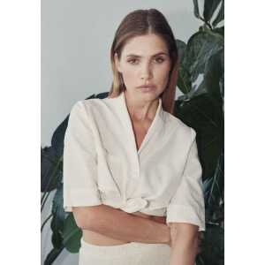 Lana natural wear Bluse mit Tasche aus Leinen für Damen – Teresita