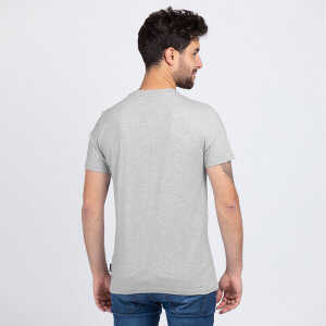 Lexi&Bö Herren Basic T-Shirt Melange aus 100 % Bio-Baumwolle