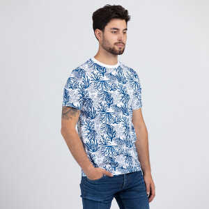Lexi&Bö Koralle – T-Shirt für Herren mit Korallen-Allover-Print