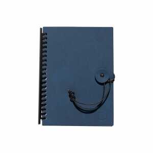 LindDNA A5 Notizbuch – Paper Block Button – Notebook – aus recyceltem Leder