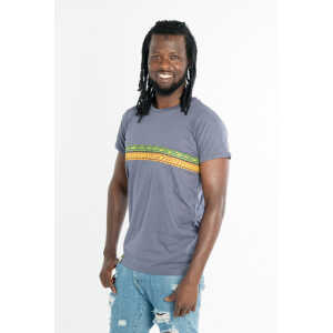 Maishameanslife Kudhinda Stripe – Männer T-shirt – Charcoal Grau