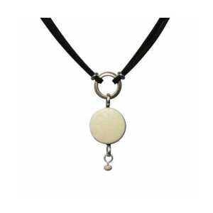 Mambu Design Upcycling Halskette – Circles Teal – Unisex – Straußeneischmuck