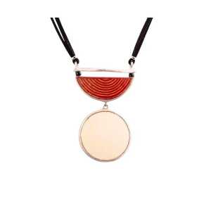 Mambu Design Upcycling Halskette – Rust – Straußeneischmuck