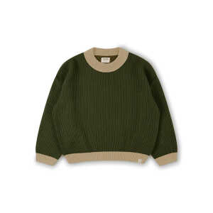 Matona Gestrickter Pullover mit Stehkragen für Kinder aus recycelter Wolle / Mock Neck Sweater