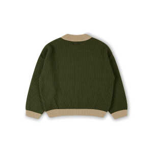 Matona Gestrickter Pullover mit Stehkragen für Kinder aus recycelter Wolle / Mock Neck Sweater