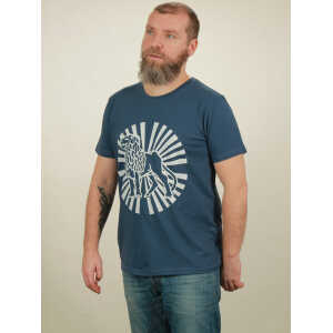 NATIVE SOULS T-Shirt Herren – Lion Sun – dark blue