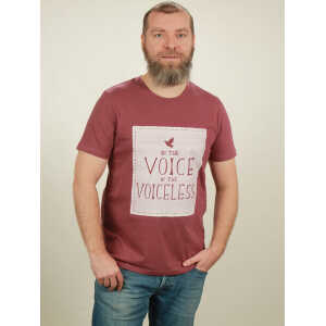 NATIVE SOULS T-Shirt Herren – Voiceless – berry
