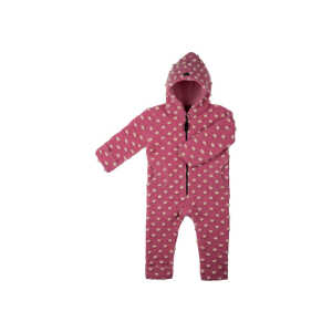 PURE PURE by Bauer Baby und Kinder Overall mit Kapuze Bio-Schurwolle Walk dusty pink Gr.62/68