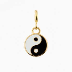 Paeoni Colors Yin-Yang-Anhänger aus 18k Gold Vermeil, 925 Sterling Silber